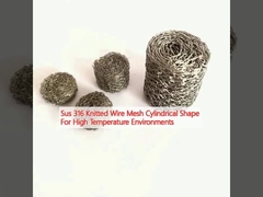 Sus 316 Yüksek sıcaklık ortamları için silindir şeklinde örgü tel örgü