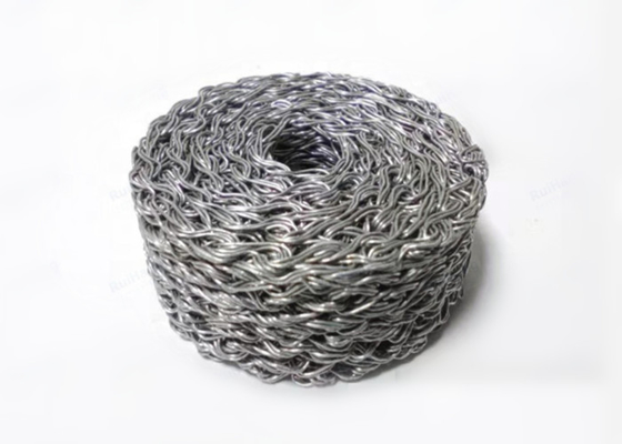 Dia 50mm Paslanmaz Çelik Örme Hasır Susturucular Sıkıştırılmış Filtre Mesh