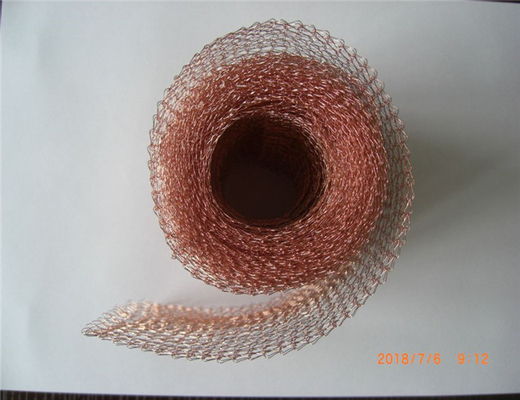 Yeniden Kullanılabilir Bakır Örme Örgü SS304 SS316 Düz / Oluklu Şekil 0.5mm
