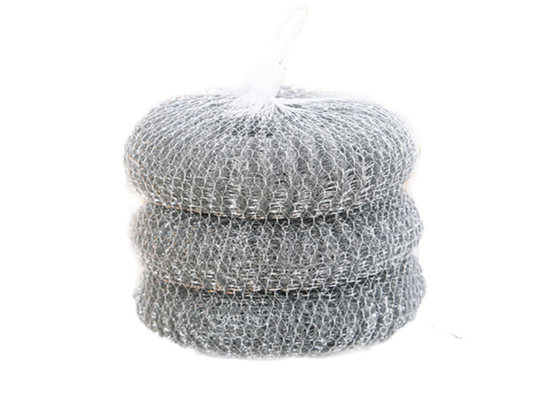 Pot için 2 * 4cm Galvanizli Büyük Paslanmaz Çelik Temizleme Scrubber 7.2g