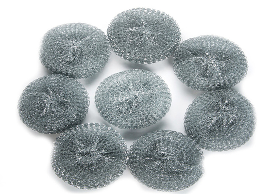 Restoran için Özelleştirilmiş 10g 4cm Paslanmaz Çelik Temizleme Topu Gümüş Renk