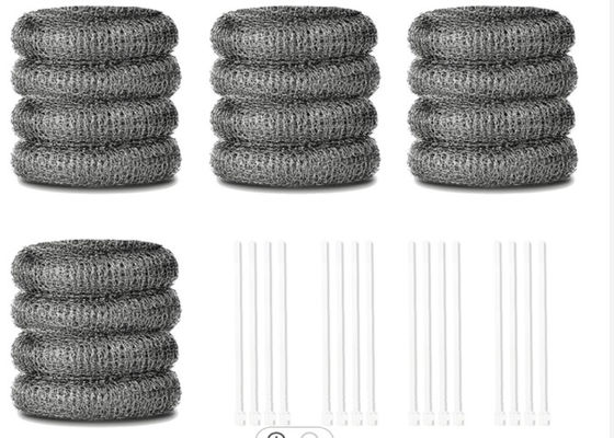 Galvanizli Paslanmaz Çelik Hasır Scourer 10g 15g Yuvarlak Şekil Güçlü Temizleme Kapasitesi