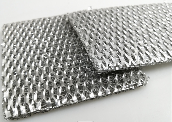 0.05mm 80mm Kabartmalı Alüminyum Folyo Genişletilmiş Mesh / Streç Çelik Hasır Pileli Filtre