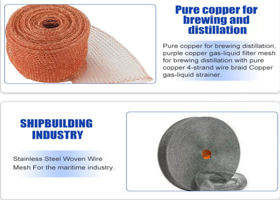 Genişlik 400mm 0.25mm Örme Metal Hasır Oluklu / Demister İçin Düz