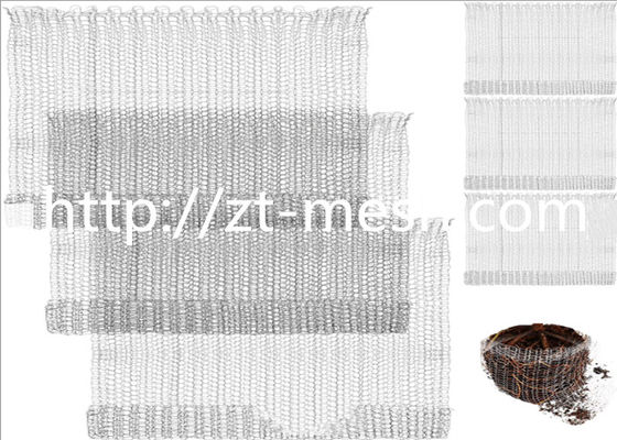 Otomobil Endüstrisi için Gümüş Paslanmaz Çelik Örme Hasır Metal Mesh 0.23mm Çap