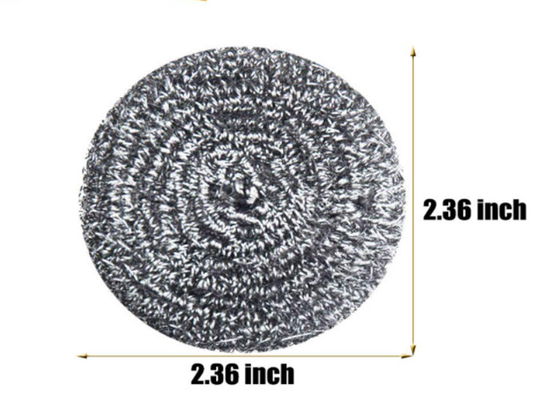 2*6cm 7.5g Paslanmaz Çelik Temizleme Topu / Gümüş Metal Mutfak Scrubber