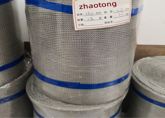 Filtre için 250mm Genişlik Rulolarda Tüm Metal Paslanmaz Çelik Örme Hasır